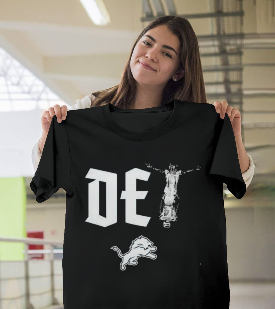 DET Detroit Lions Amon-ra St. Brown Lions Logo Player T-Shirt