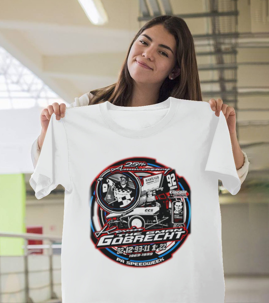 Kevin Gobrecht 25th Anniversary 1969-1999 PA Speedweek Lincoln Speedway T-Shirt