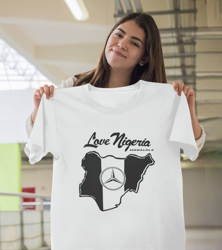 Love Nigeria Mowalola Mercedes Logo Map T-Shirt