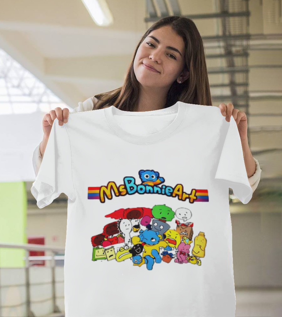 Ms Bonnie Art Colorful Character Collection Illustrator And Voice Actor T-Shirt