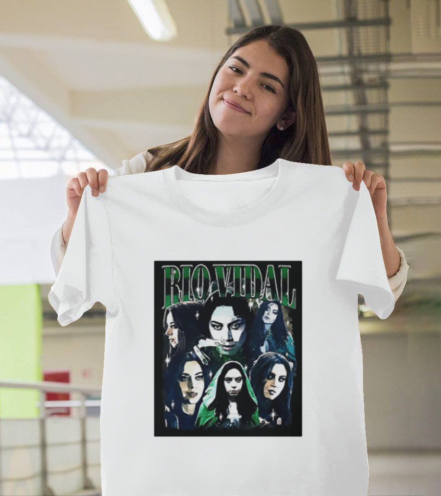RIO VIDAL Marvel Comic Character Collage T-Shirt