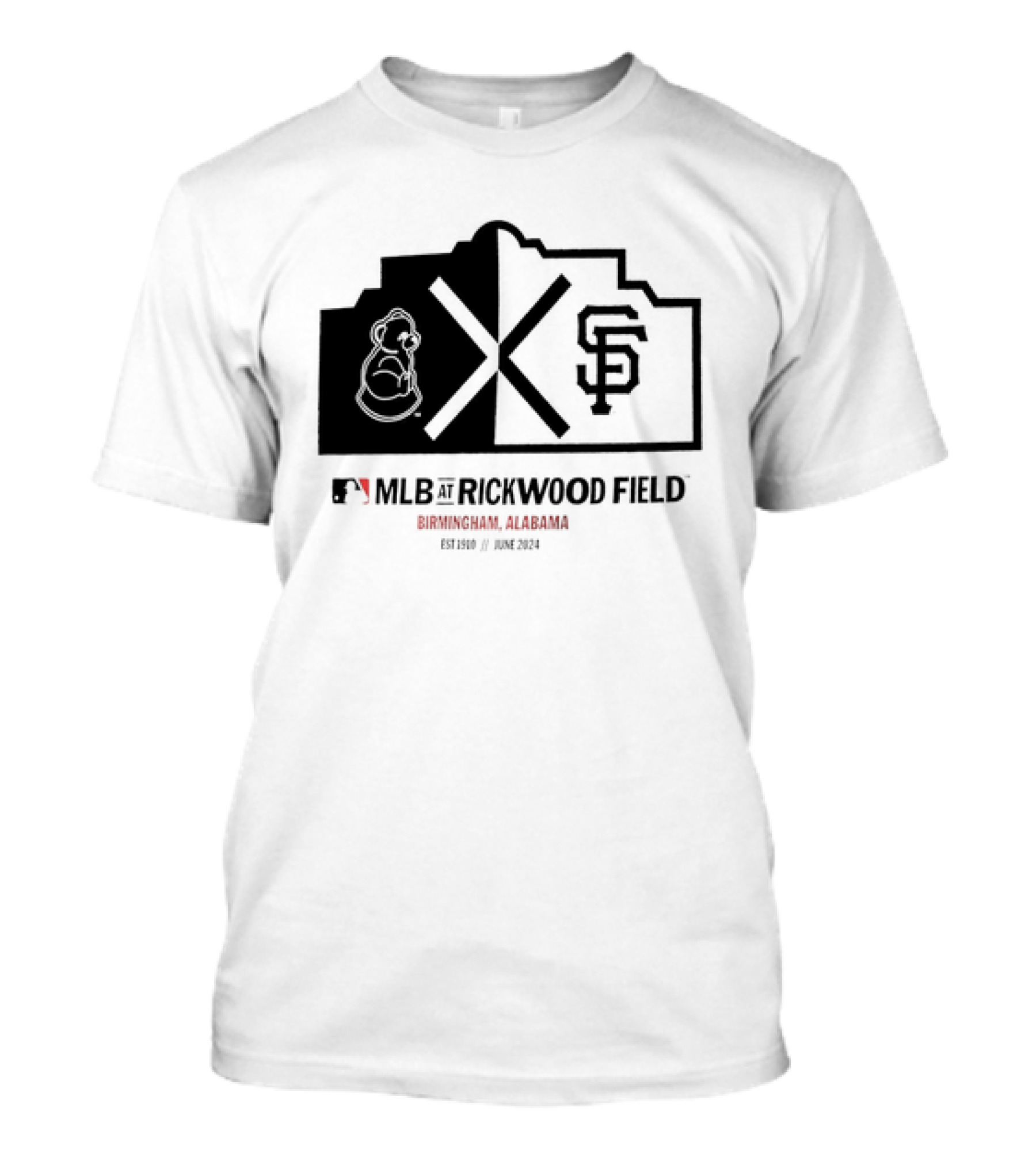 San Francisco Giants MLB Rickwood Field Birmingham Alabama June T-Shirt