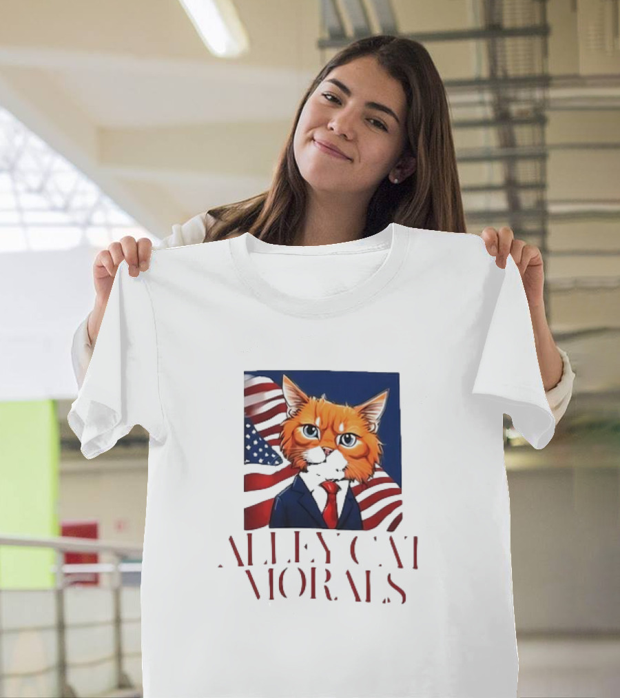 Alley Cat Morals Trump Cat American Flag Suit T-Shirt