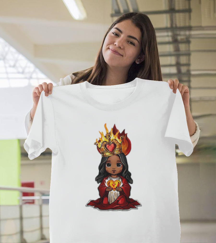 Santo Nino Icon With Flaming Heart And Crown In Philippines T-Shirt