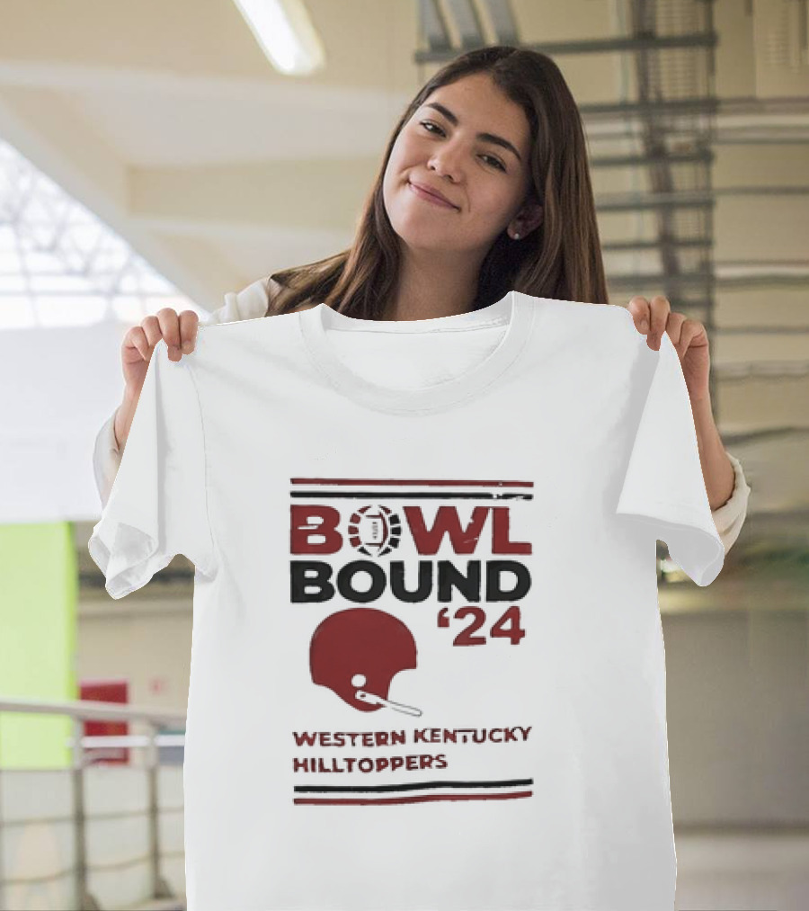 Western Kentucky Hilltoppers Bowl Bound '24 Football Helmet T-Shirt