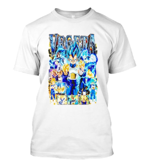 Vegeta Dragon Ball Anime Super Saiyan Blue Power Forms T-Shirt