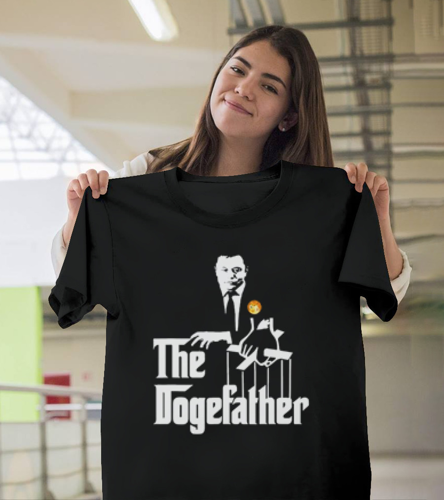 The Dogefather Elon Musk With Puppet And Doge Coin T-Shirt