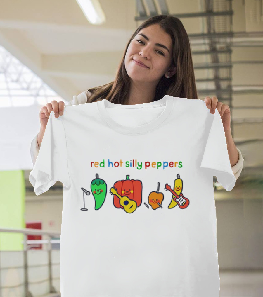 Red Hot Silly Peppers Cute Vegetable Band T-Shirt