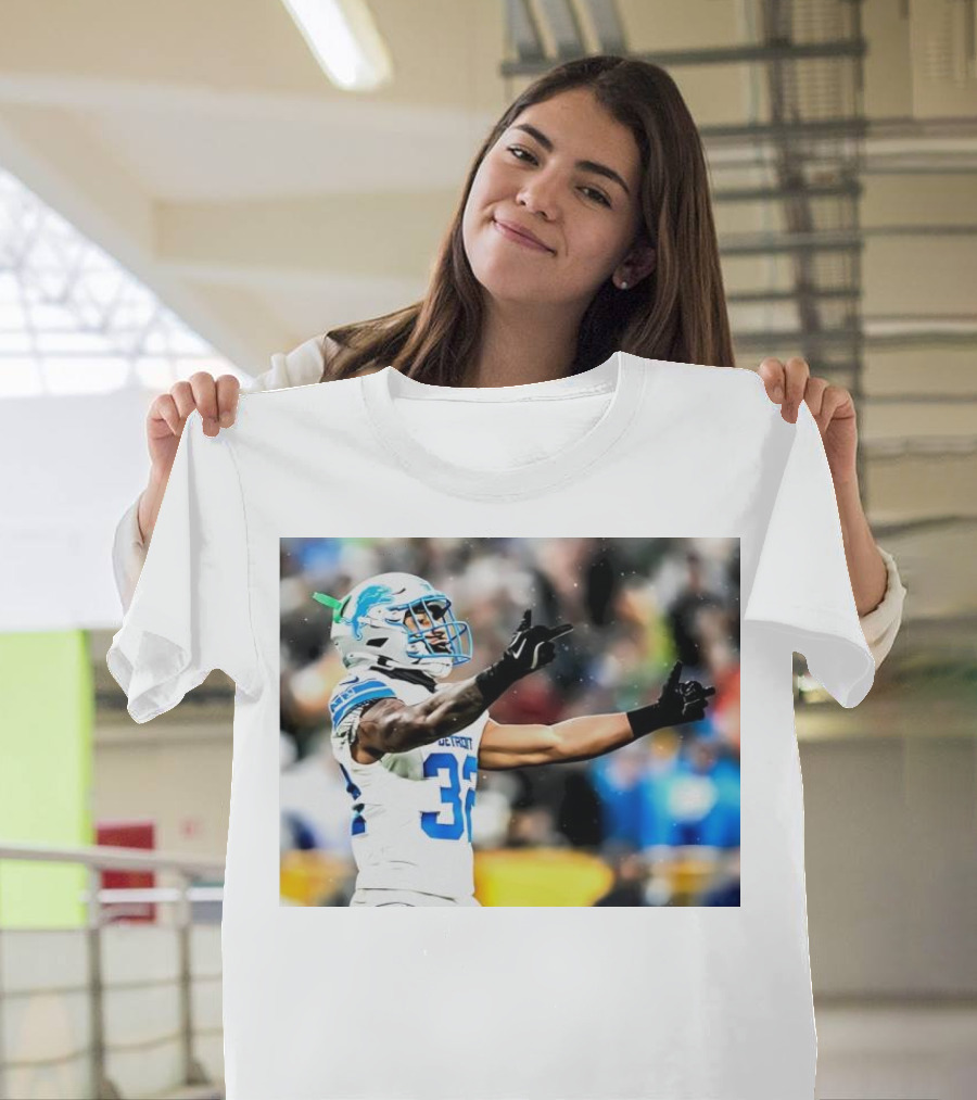 Double Bird Brian Branch Detroit Lions Gesture T-Shirt