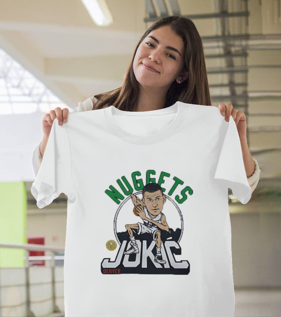 Denver Nuggets Jokic Caricature Signature T-Shirt