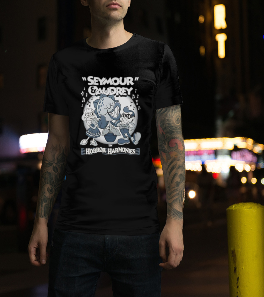 Seymour And Audrey In Horror Harmonies Little Shop Of Horrors X Merrie Melodies T-Shirt