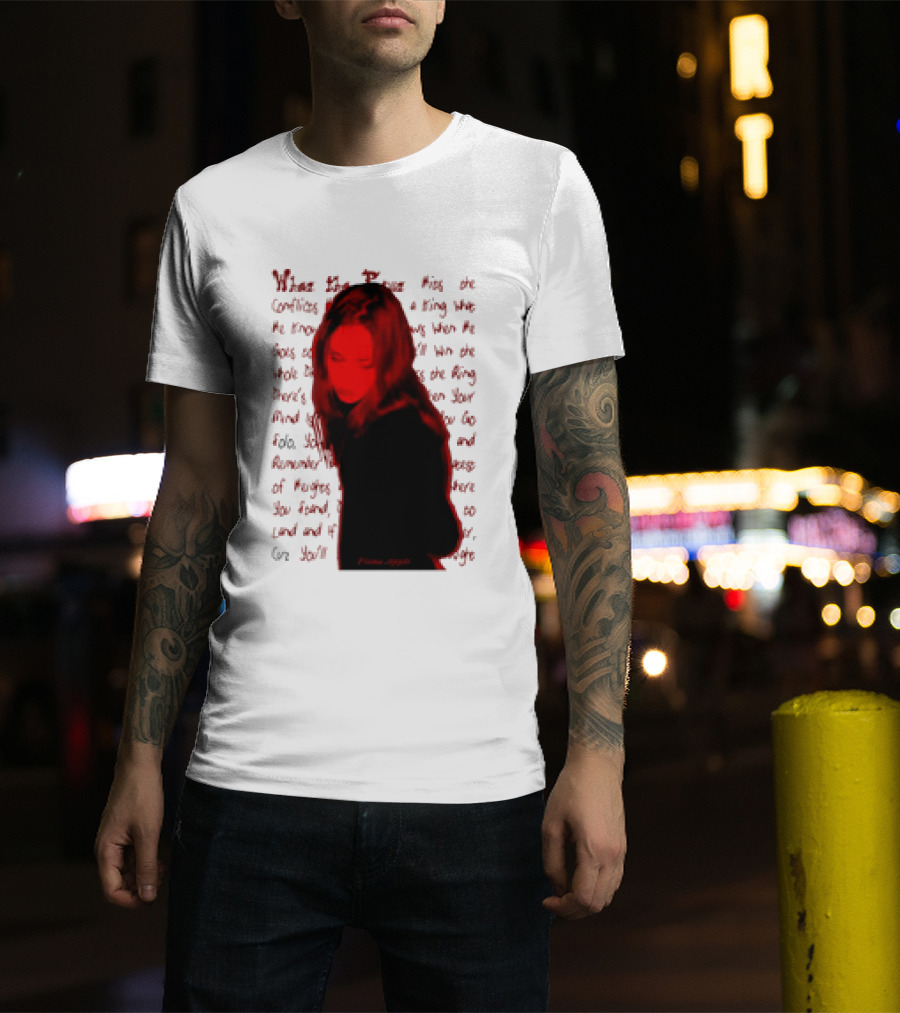 Fiona Apple When The Pawn Full Excerpt Bold Text Red T-Shirt