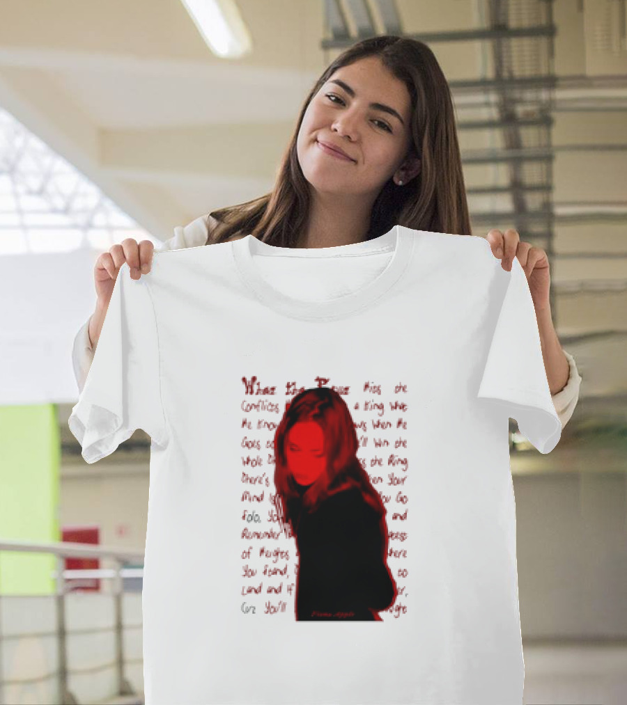 Fiona Apple When The Pawn Full Excerpt Bold Text Red T-Shirt