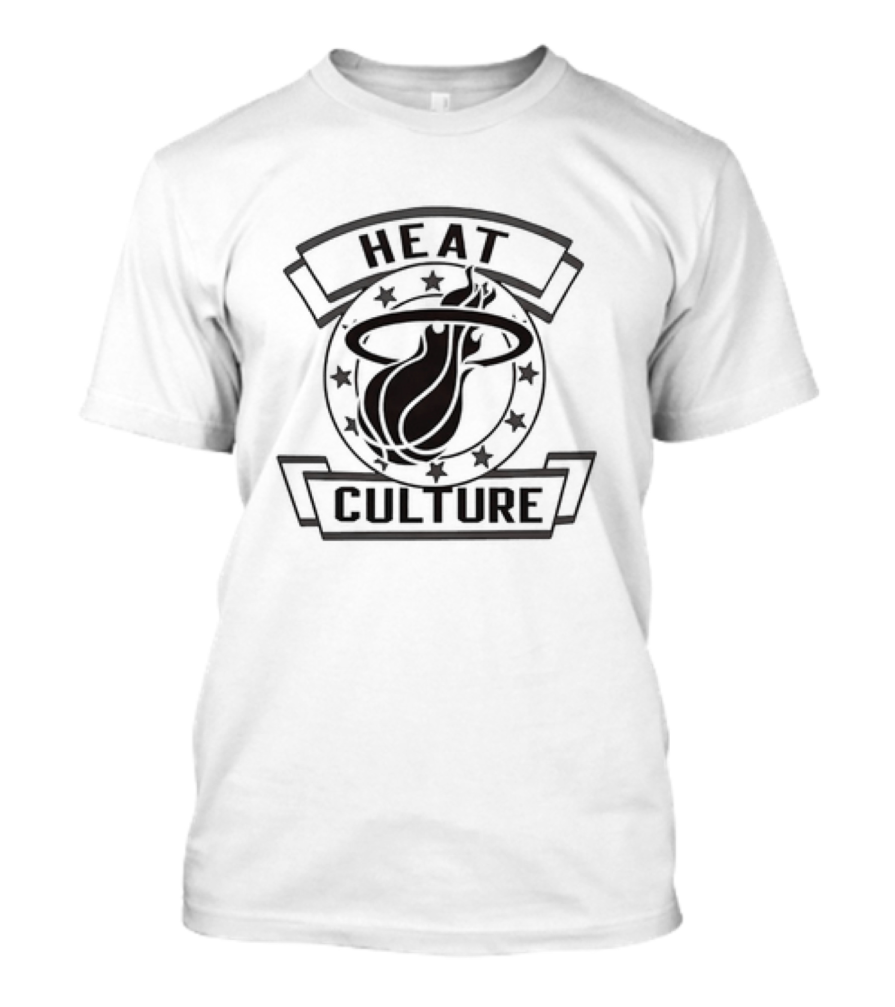Heat Culture Miami Basketball Logo Stars T-Shirt