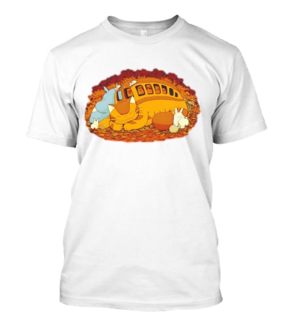 Totoro Forest Spirits Napping With Catbus T-Shirt