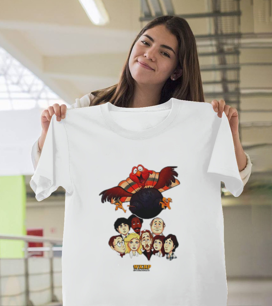 WKRP in Cincinnati Turkey Drop Cartoon Characters T-Shirt