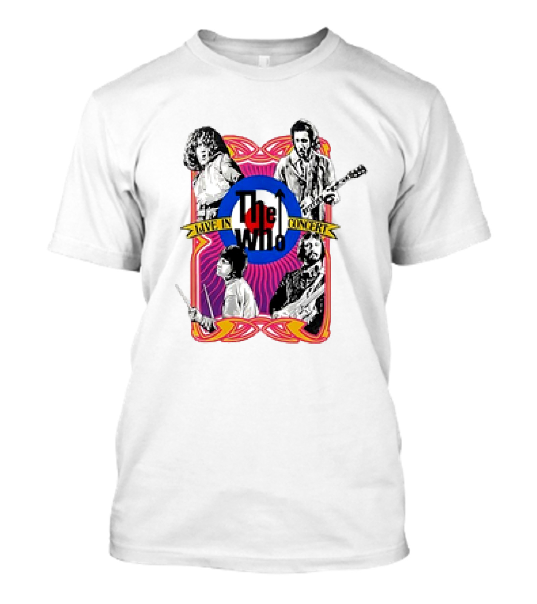 The Who Live In Concert Retro Collage T-Shirt