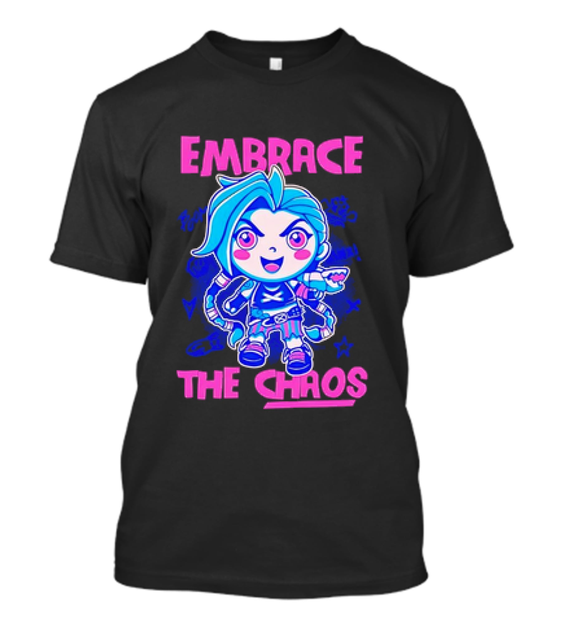 Embrace The Chaos Jinx League Of Legends Arcane Graffiti T-Shirt
