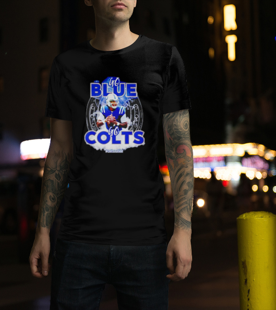 Anthony Richardson Indianapolis Colts NFL Go Blue Go Colts Football Fan T-Shirt
