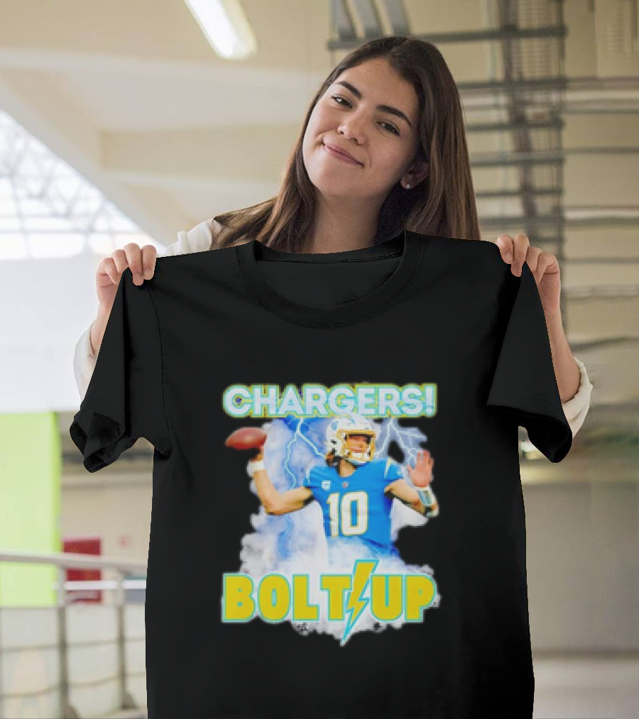 Chargers Bolts Up Justin Herbert NFL Football Fan T-Shirt