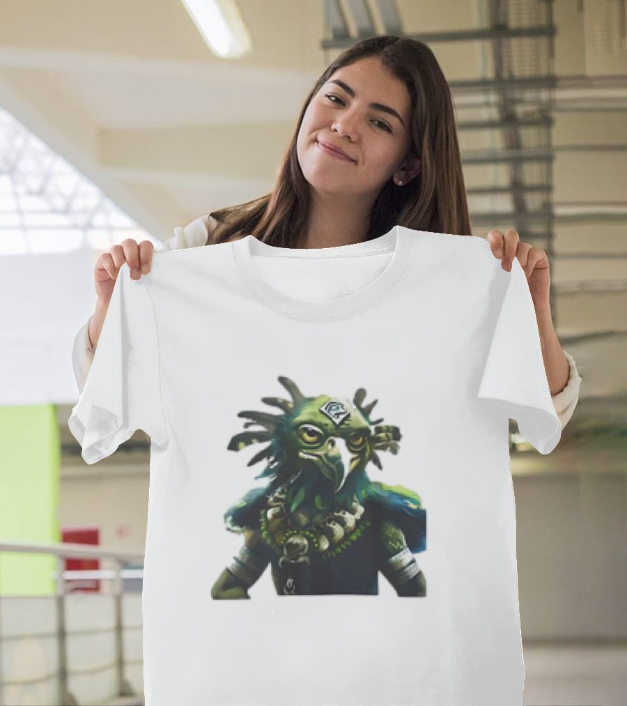 Seattle Seahawks Vintage Mascot Fantasy Bird God T-Shirt