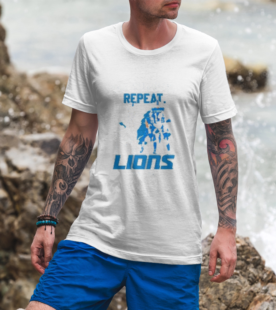 Repeat Lions Win Celebrate One Pride Detroit Lions T-Shirt