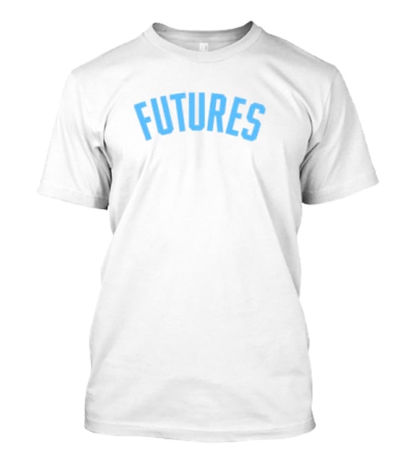 Futures Oxford Pennant Applique Vintage-Inspired Blue Typography T-Shirt