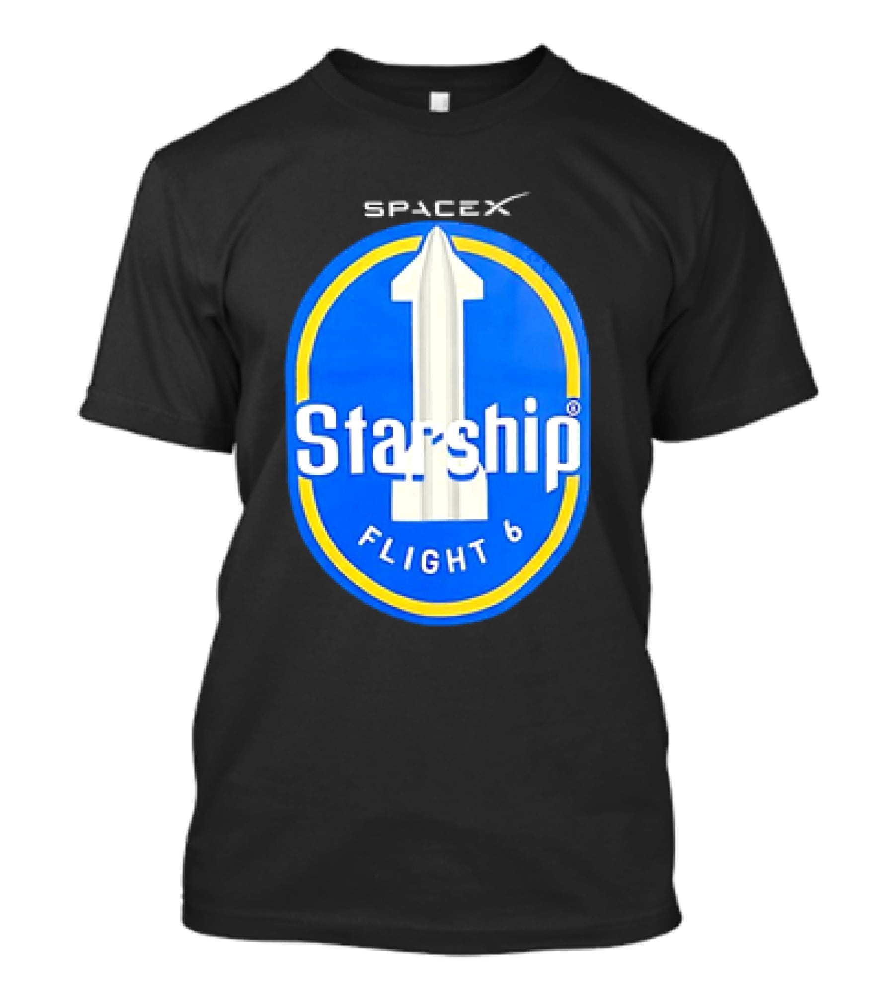 SpaceX Starship Flight 6 Emblem With Rocket T-Shirt