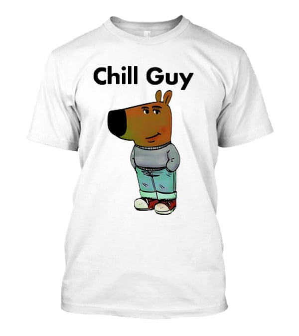 Chill Guy Dog Meme Casual T-Shirt