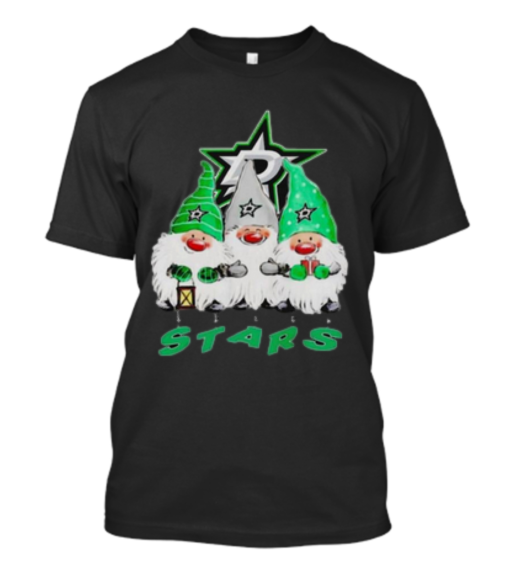 Dallas Stars Christmas Gnomes Festive NHL T-Shirt