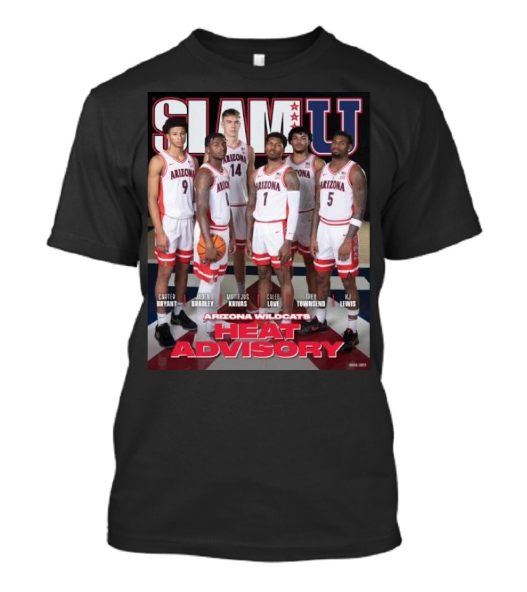 SLAM U Arizona Wildcats Heat Advisory Basketball T-Shirt