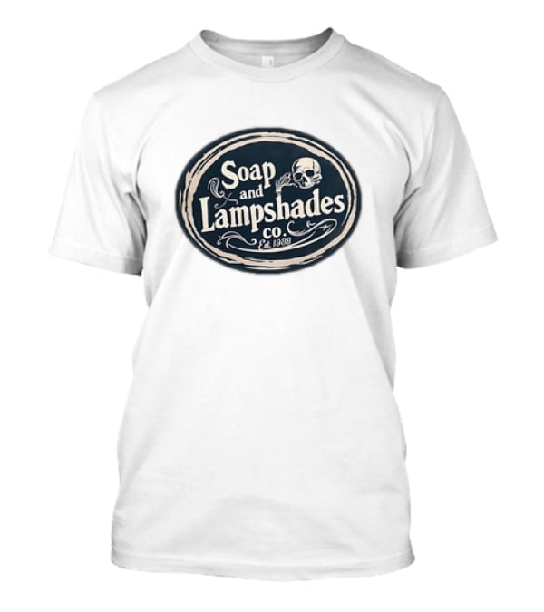 Soap And Lampshades Co Est 1938 Skull Motif T-Shirt