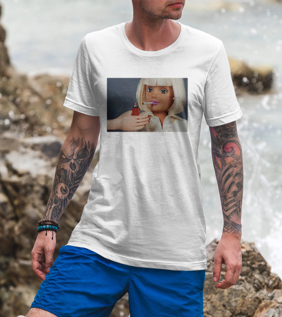 Barbie Smoking Cigarettes Doll With Lighter T-Shirt