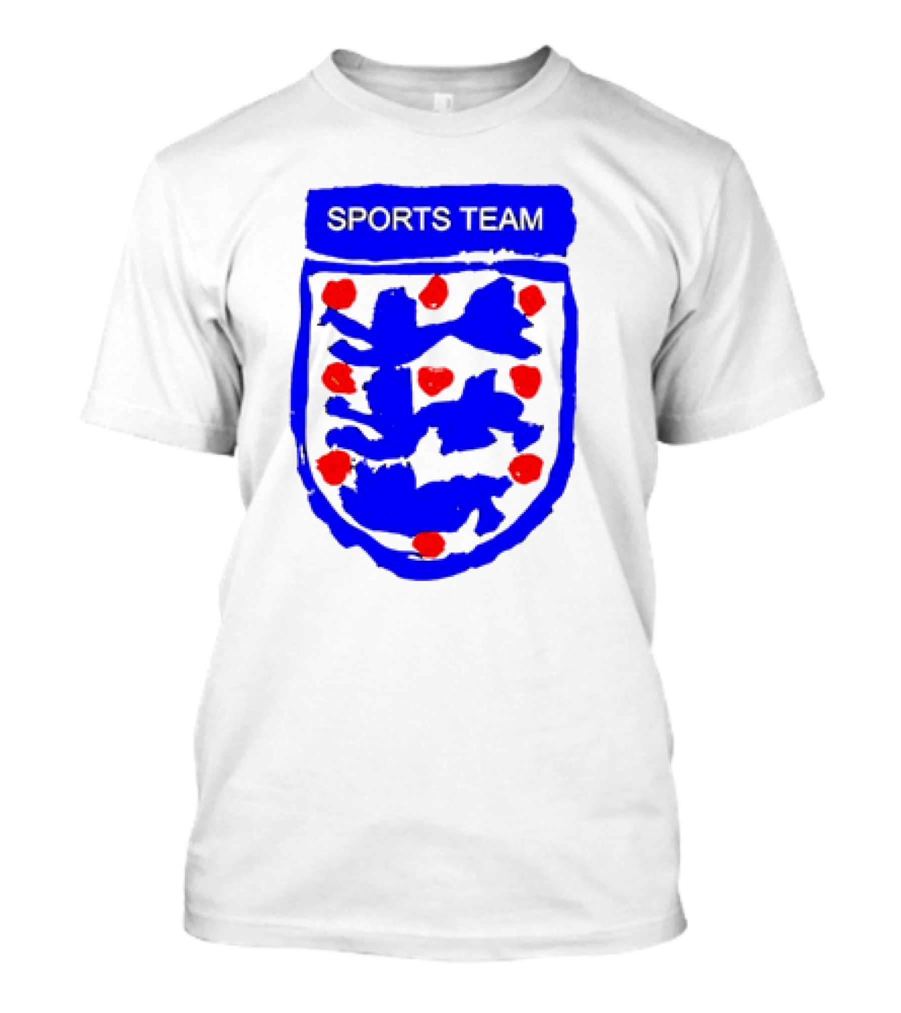 Sports Team Three Lions England Badge Crest T-Shirt