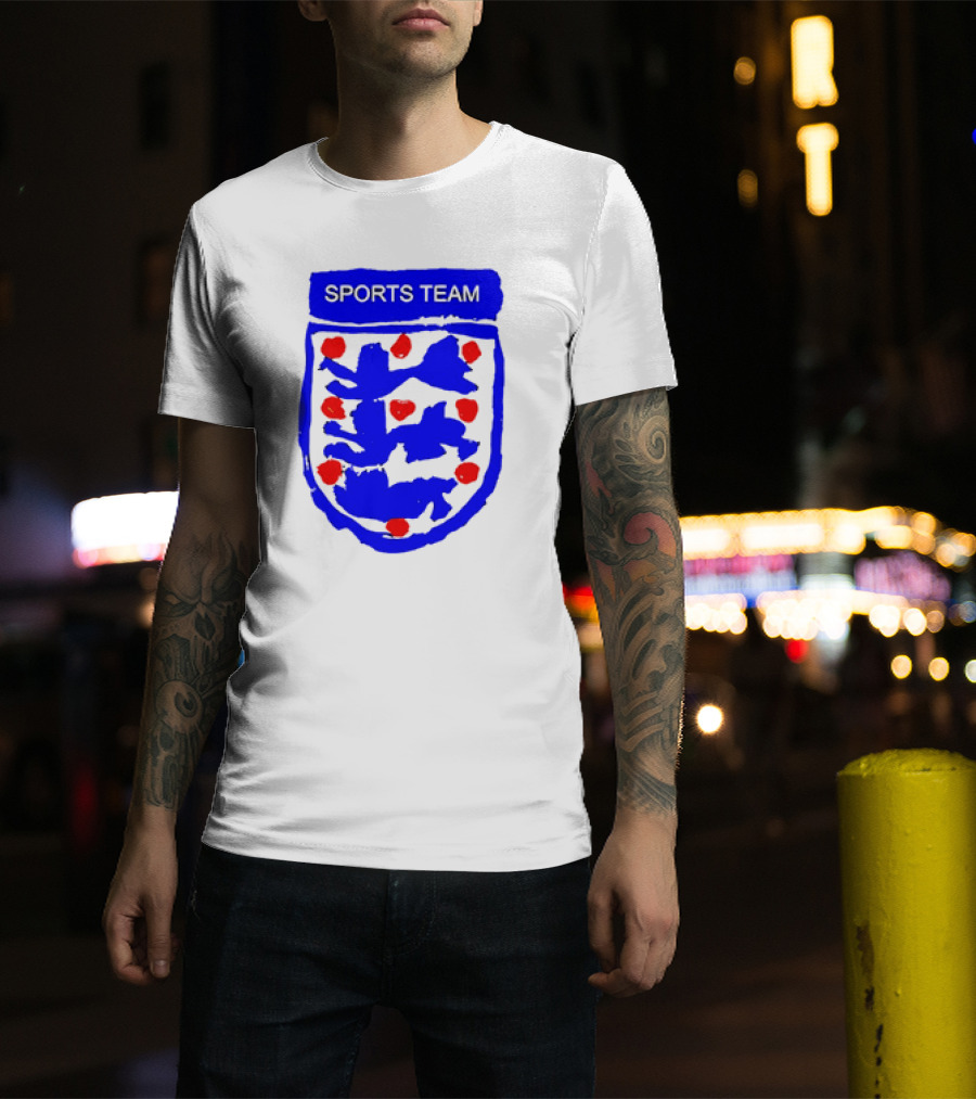 Sports Team Three Lions England Badge Crest T-Shirt