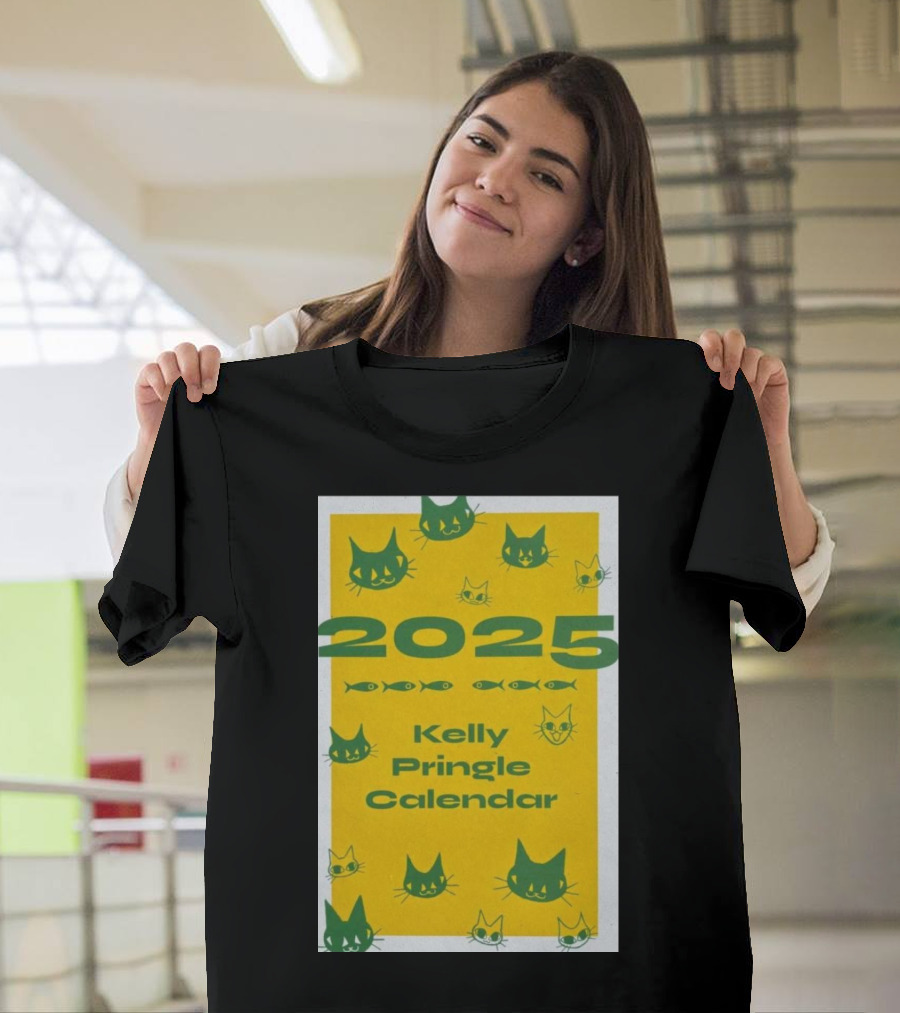 Kelly Pringle 2025 Cat Calendar with Fish T-Shirt