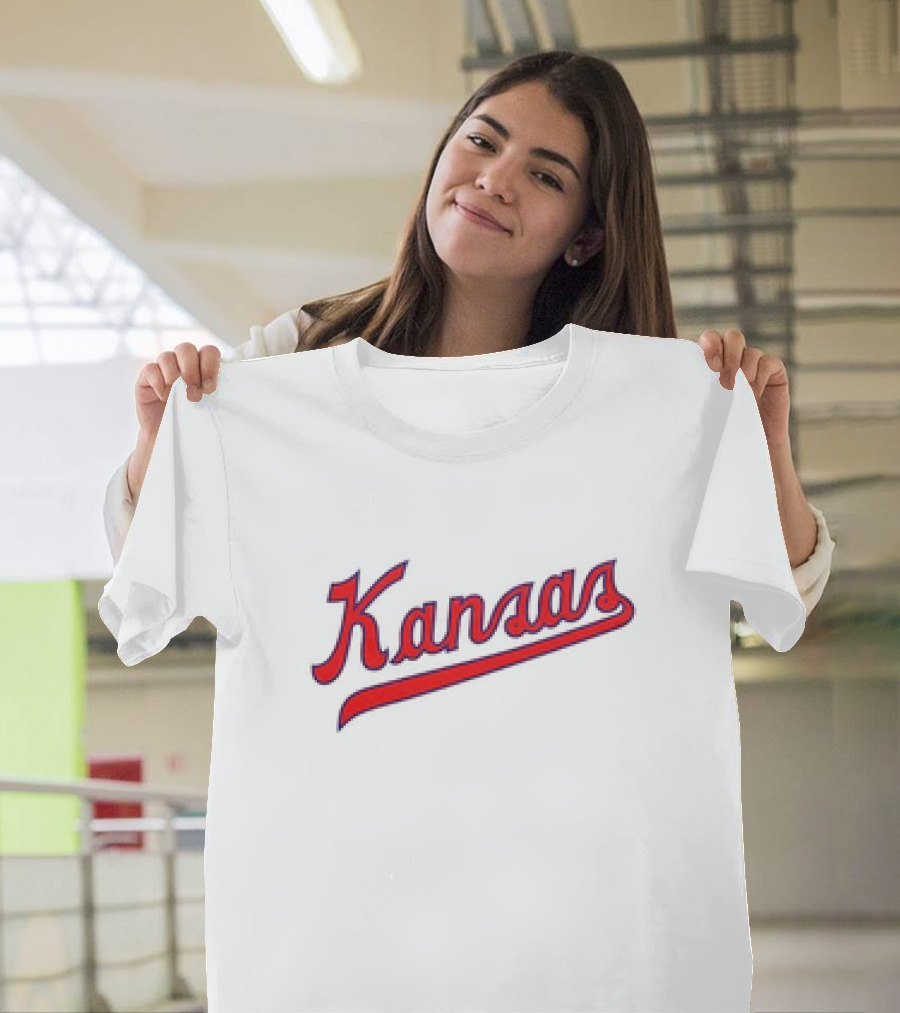 Kansas Jayhawks Red Script T-Shirt