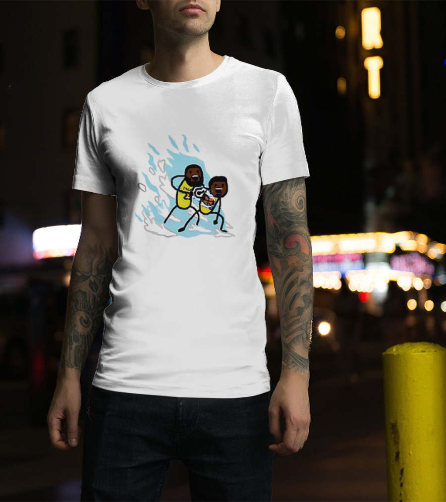 LeBron James Los Angeles Lakers Father Son Kamehameha Basketball Anime Fusion T-Shirt