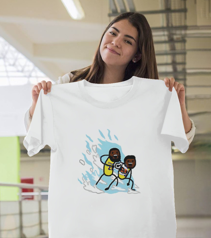 LeBron James Los Angeles Lakers Father Son Kamehameha Basketball Anime Fusion T-Shirt