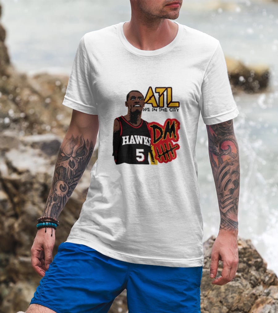 ATL DM5 We In The City Hawks Basketball T-Shirt