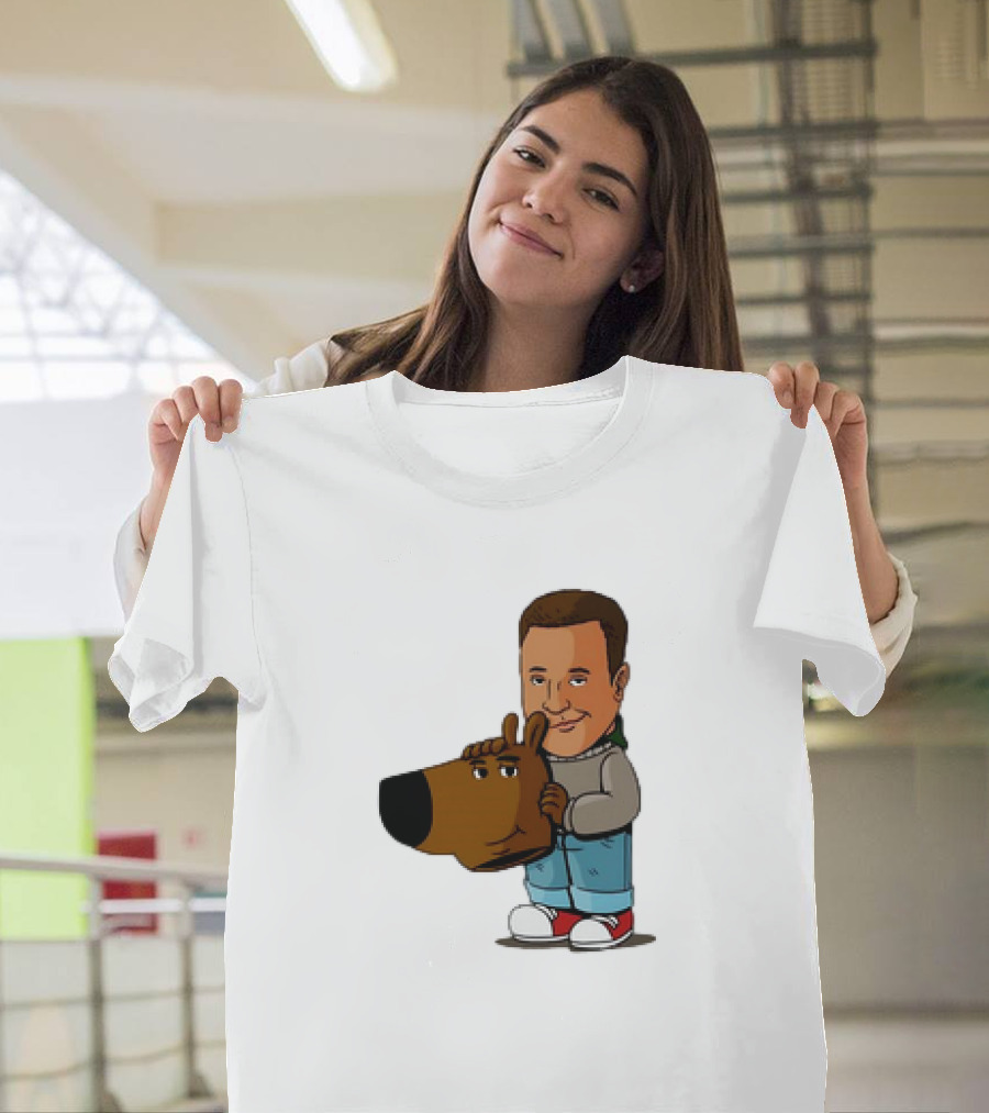 Kevin James Chill Guy Meme With Cartoon Style Scooby-Doo Head T-Shirt