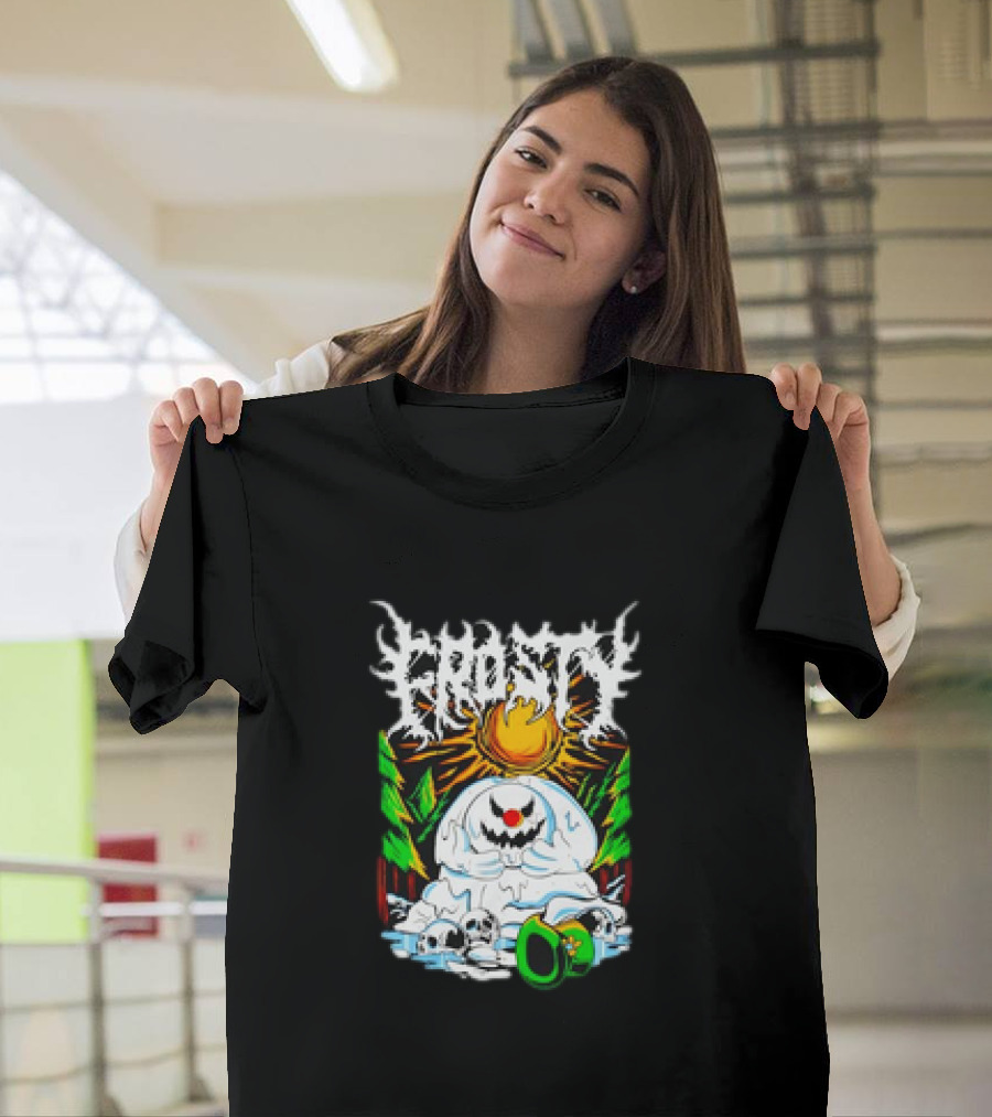Frosty Melting Under The Sun With Skulls And Pine Trees T-Shirt