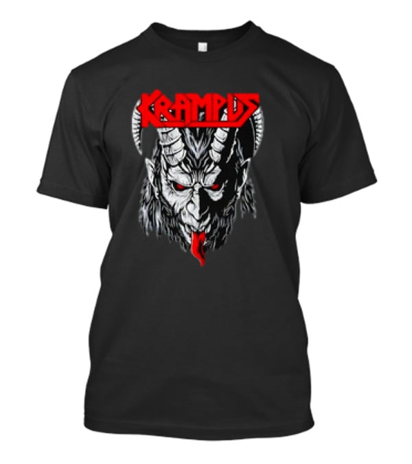 Scerry Krampus Christmas Krampus Horned Demon Face T-Shirt