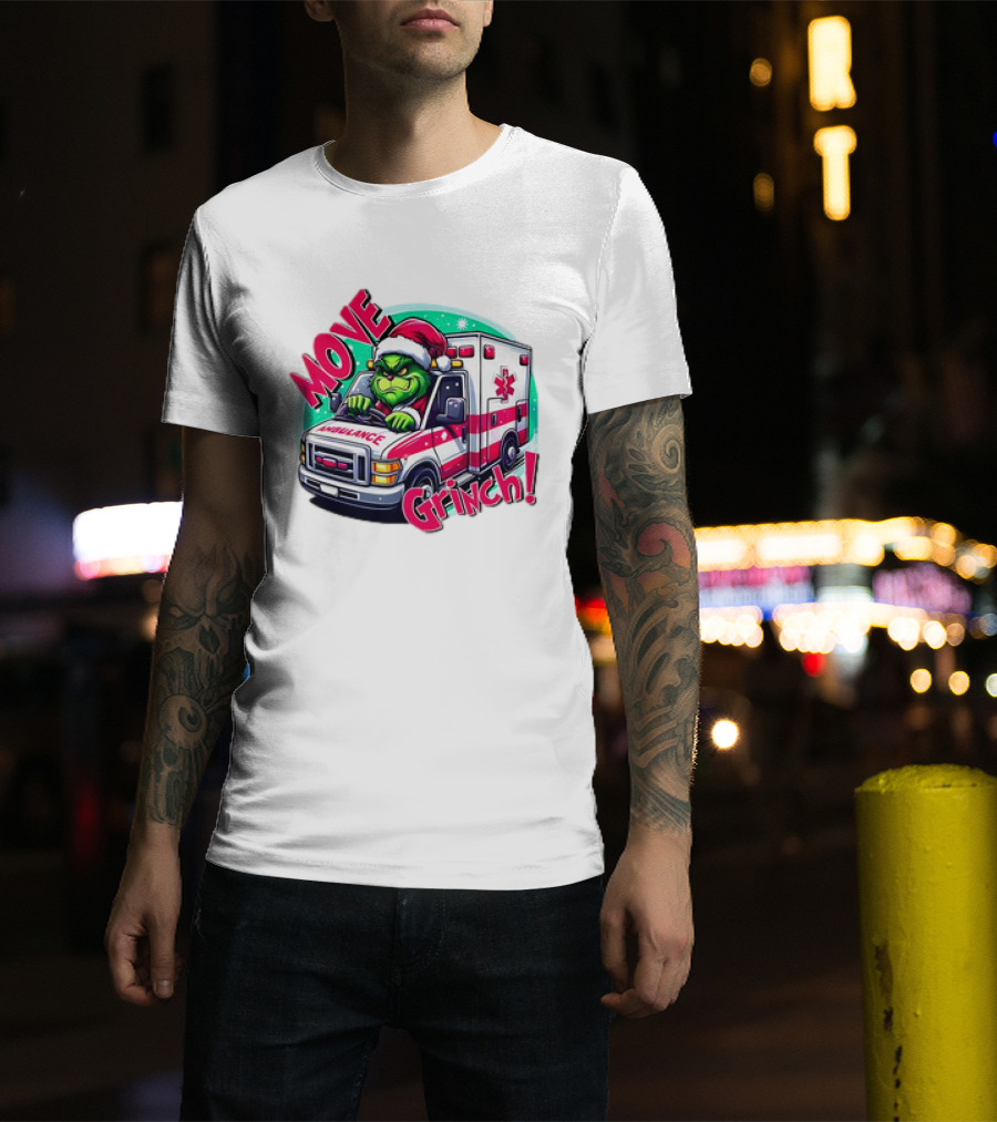 MOVE Grinch Christmas Ambulance Driver T-Shirt