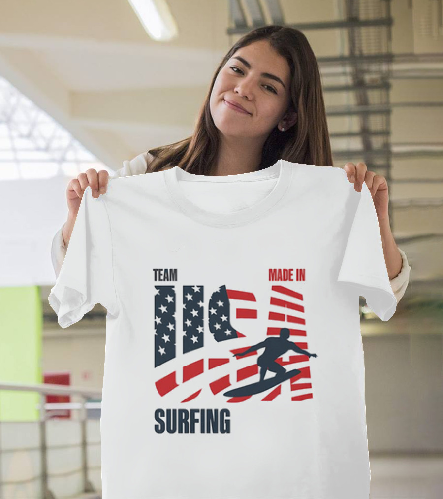 TEAM USA MADE IN USA SURFING Stars and Stripes Surf T-Shirt