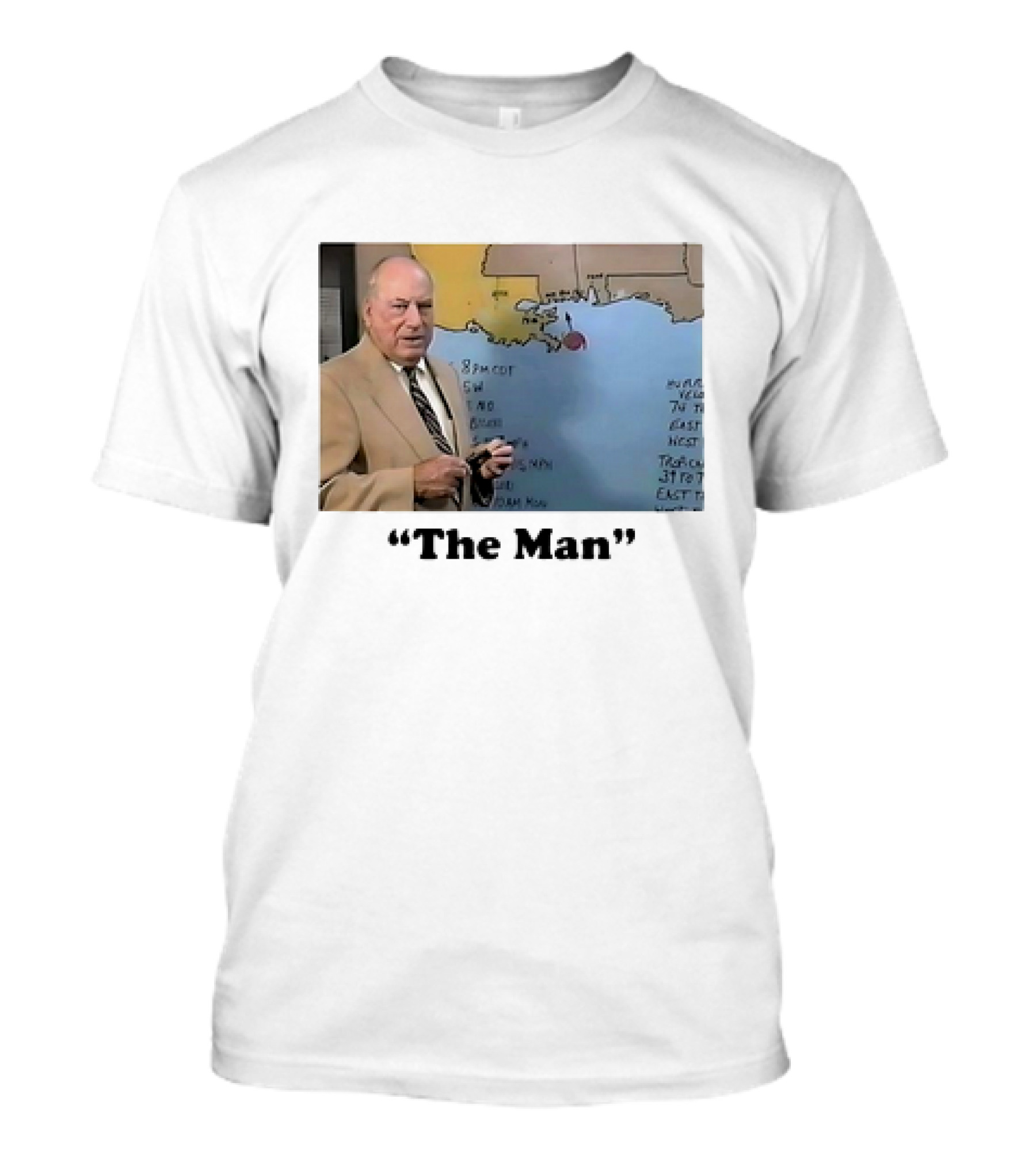 The Man Nash Roberts Weather Map Presentation T-Shirt