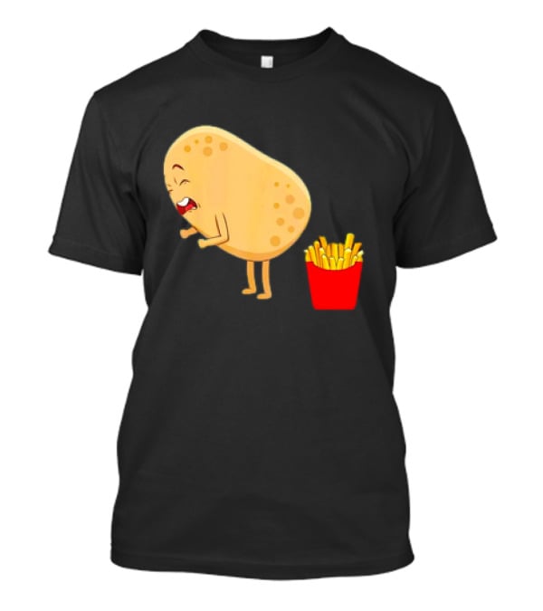 Potato Poops Fries Funny Cartoon T-Shirt