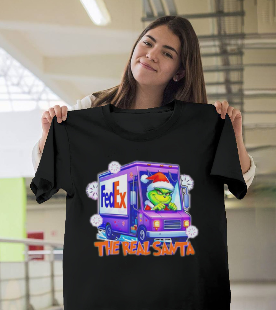 The Real Santa Grinch FedEx Truck Christmas Delivery T-Shirt