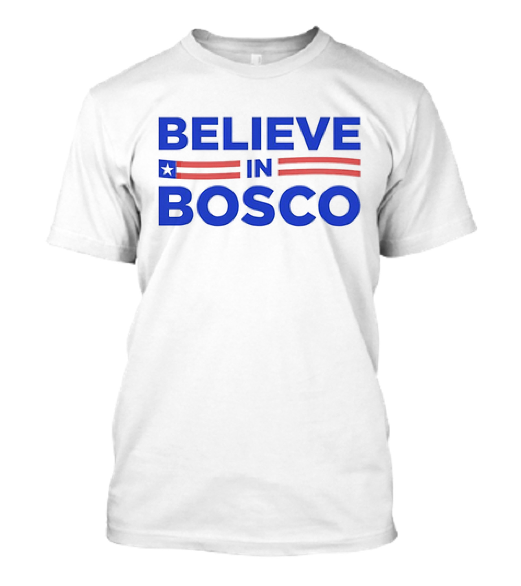 BELIEVE IN BOSCO Star Stripes American Motif T-Shirt