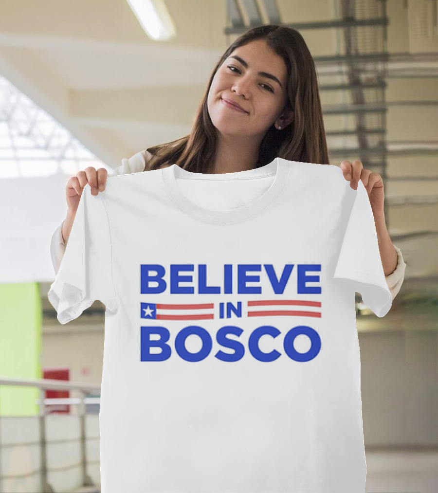 BELIEVE IN BOSCO Star Stripes American Motif T-Shirt